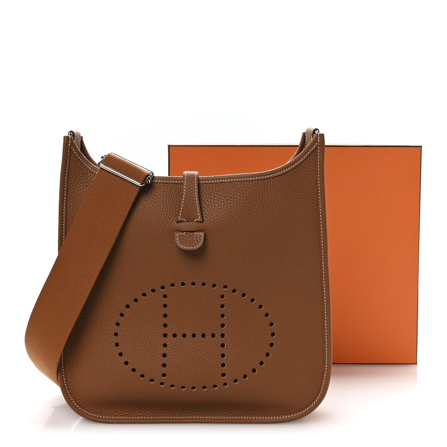 Hermes Taurillon Clemence EVELYNE III PM Gold 11 of 11