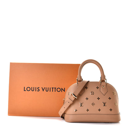 Louis Vuitton Calfskin Metal Monogram Alma BB Camel Brown 8 of 11