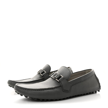 Louis Vuitton Calfskin Hockenheim Moccasin Loafers 8 Grey 3 of 9