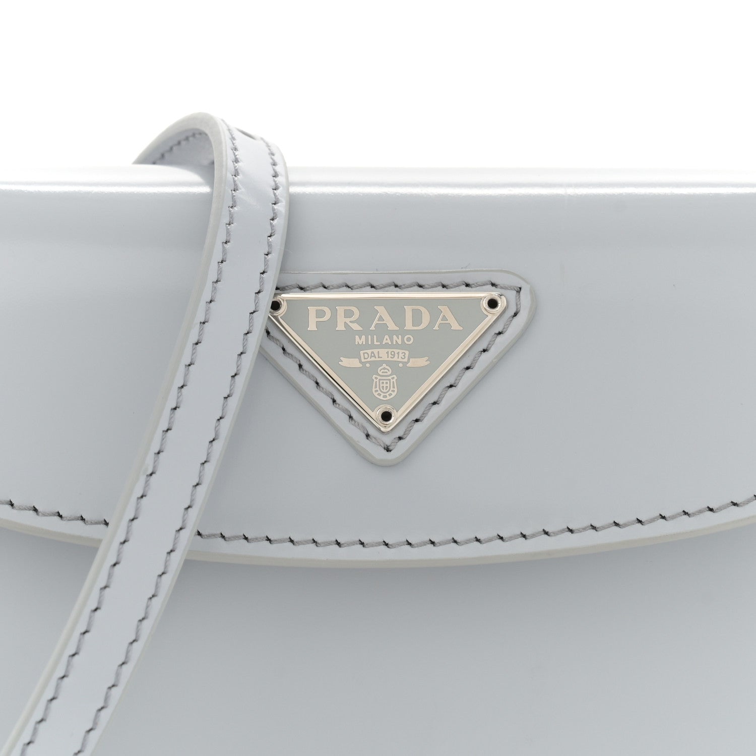 Prada Spazzolato Mini Cleo Flap Adjustable Strap Shoulder Bag Fiordaliso 7 of 9