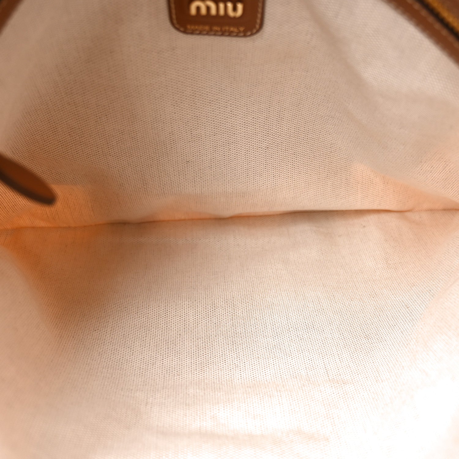 Miu Miu Canvas Calfskin Striped Ivy Beige Naturale Moro 5 of 9