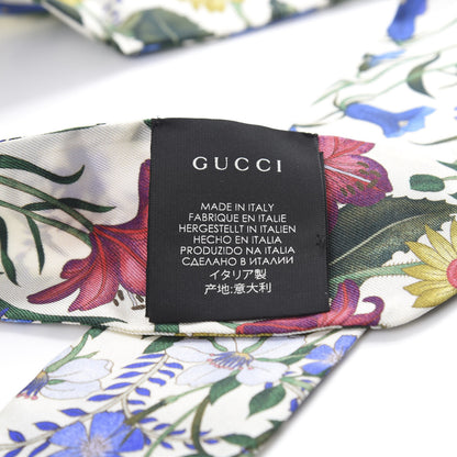 Gucci Silk Floral Neck Bow Scarf Multicolor 3 of 3