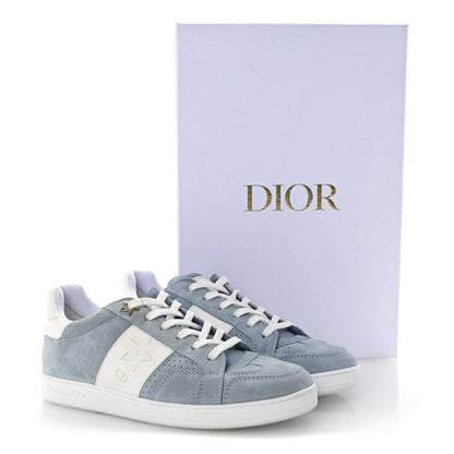 Christian Dior Calfskin Suede Dior Star Low Top Sneakers 35 White Blue 11 of 11