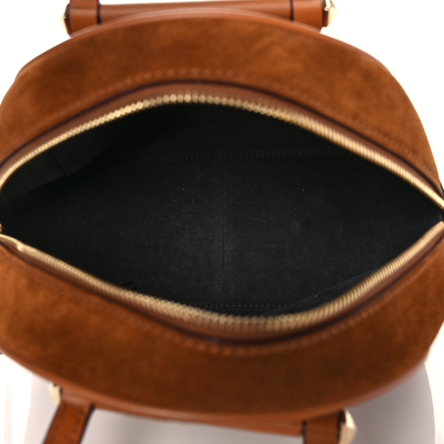 Jimmy Choo Suede Small Varenne Bowling Bag Tan 5 of 10
