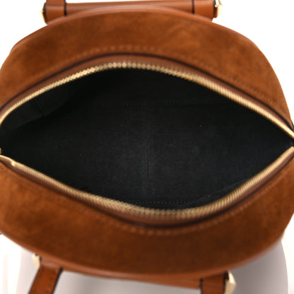 Jimmy Choo Suede Small Varenne Bowling Bag Tan 5 of 10