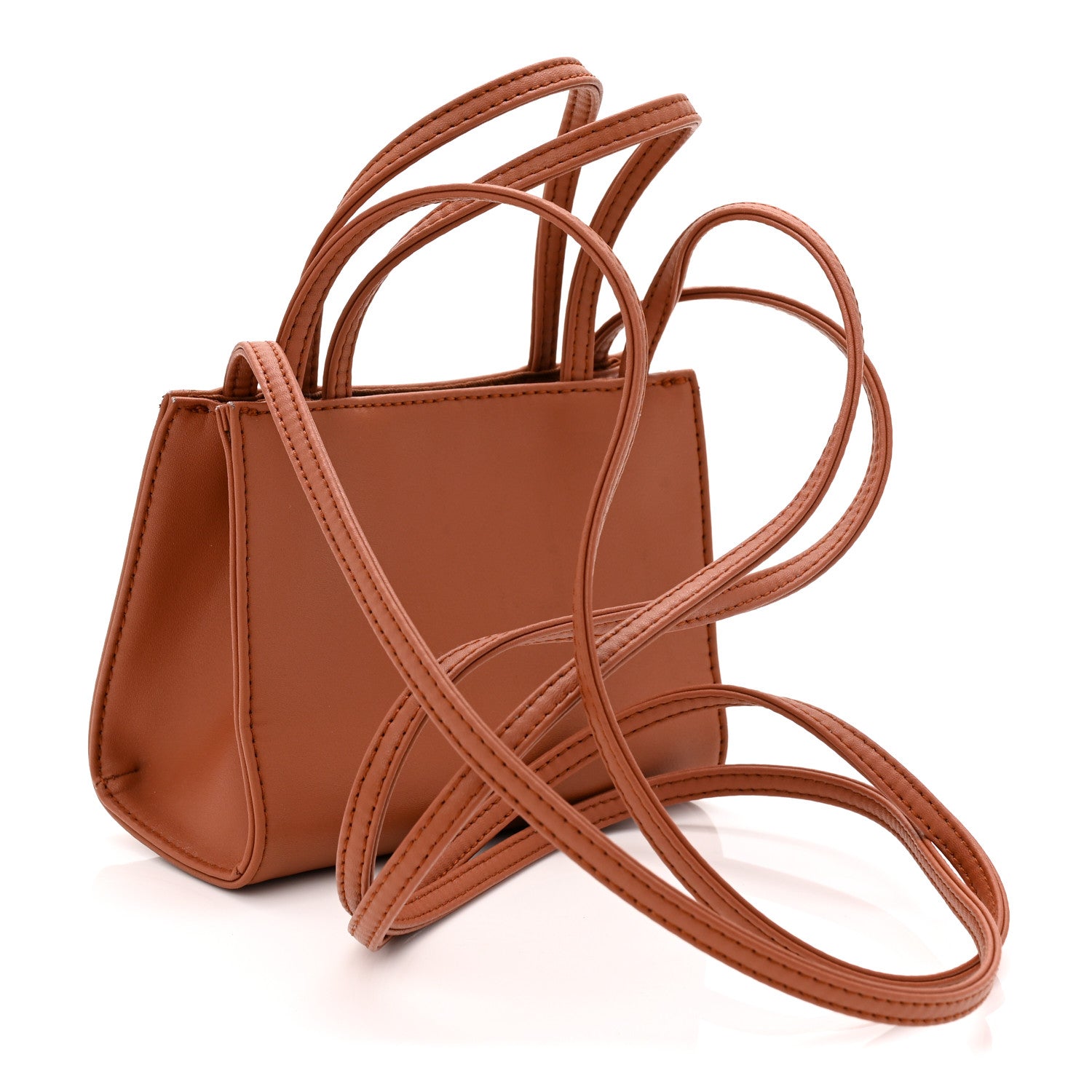 Telfar Vegan Leather Small Shopping Bag Tan 1778113 – FASHIONPHILE