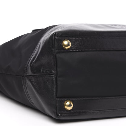 Prada Tessuto Nylon Soft Calf Tote Black 9 of 13