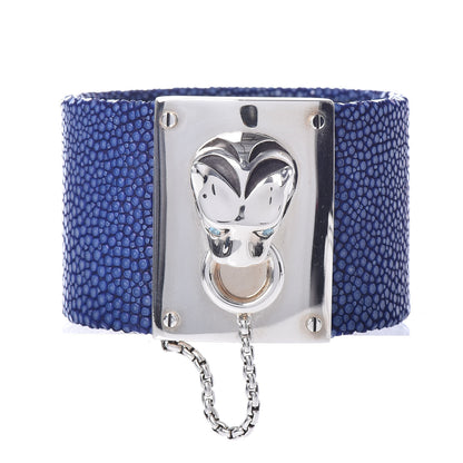 John Hardy Sterling Silver Blue Stone Stingray Macan Cuff Bracelet Blue 1 of 5