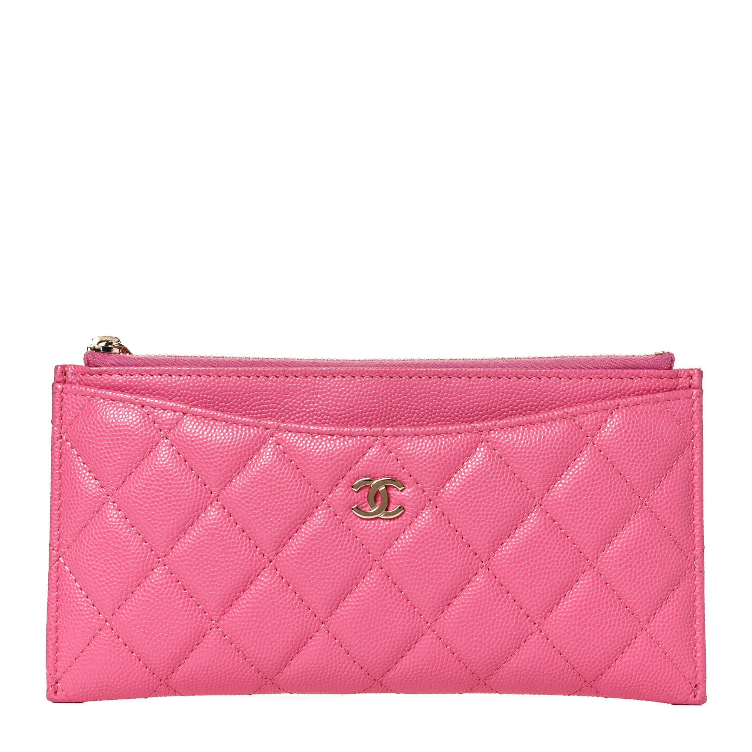 Chanel Caviar Quilted Classic Zip Pouch Pink 1 of 12