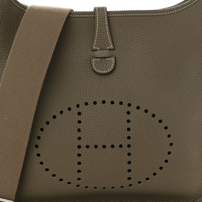Hermes Taurillon Clemence EVELYNE III PM Etoupe 8 of 11