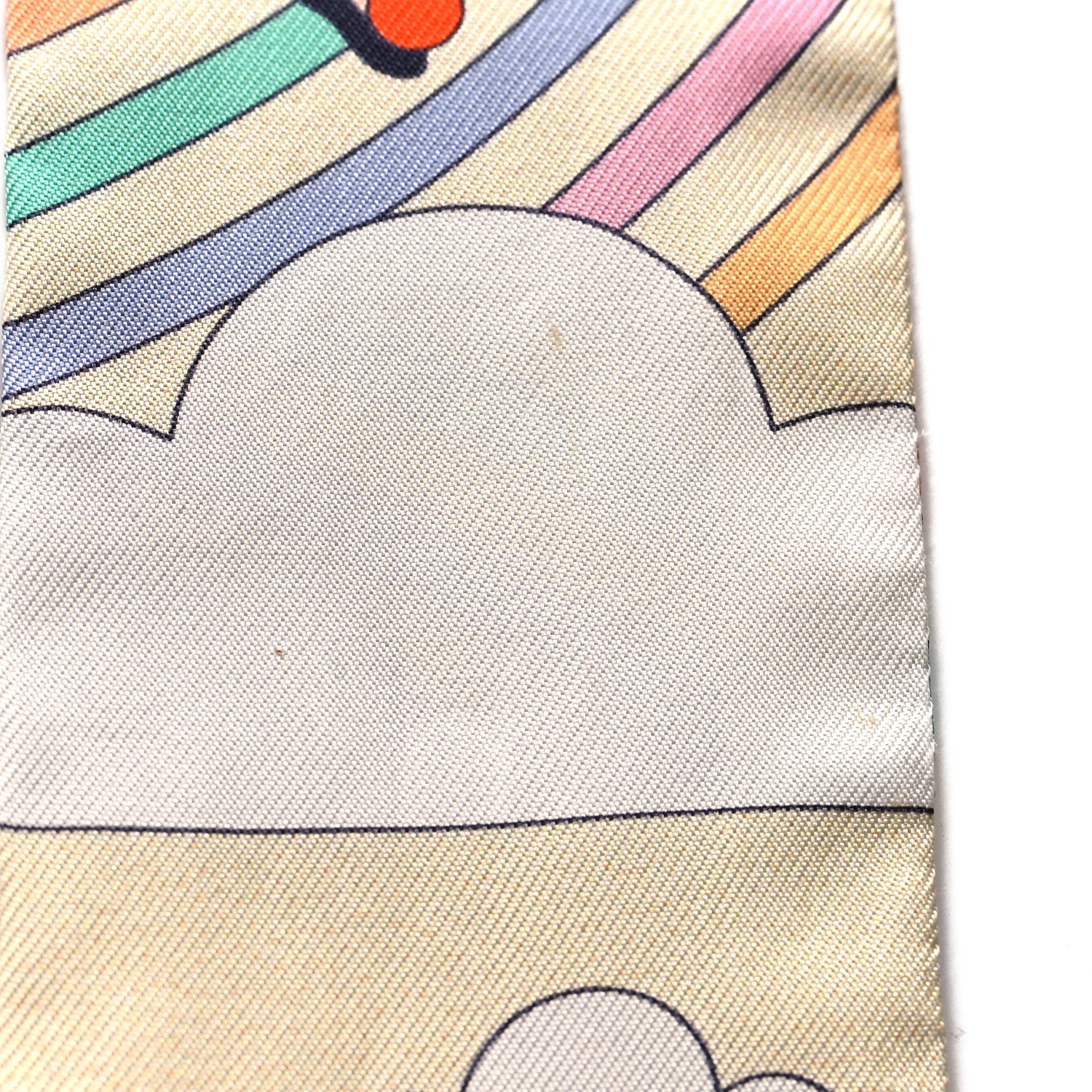Hermes Silk Carres Volants Twilly Jaune Soufre Ciel Vert Jade 5 of 5
