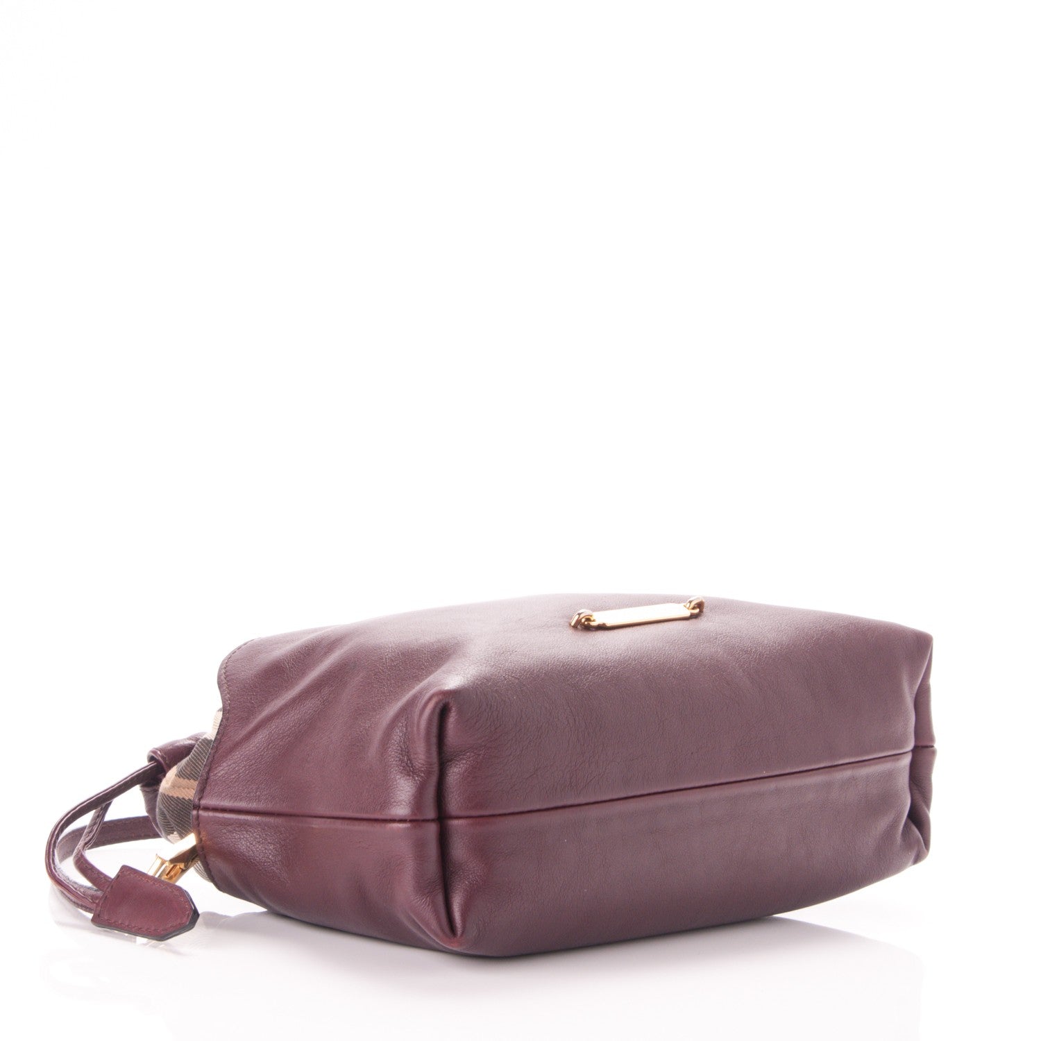 Burberry Calfskin House Check Little Crush Deep Claret 4 of 9
