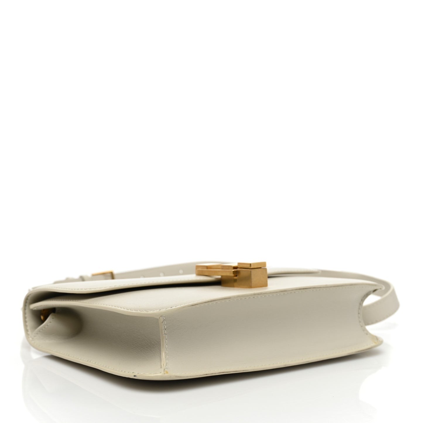 Smooth Calfskin Carre Satchel Crema Soft