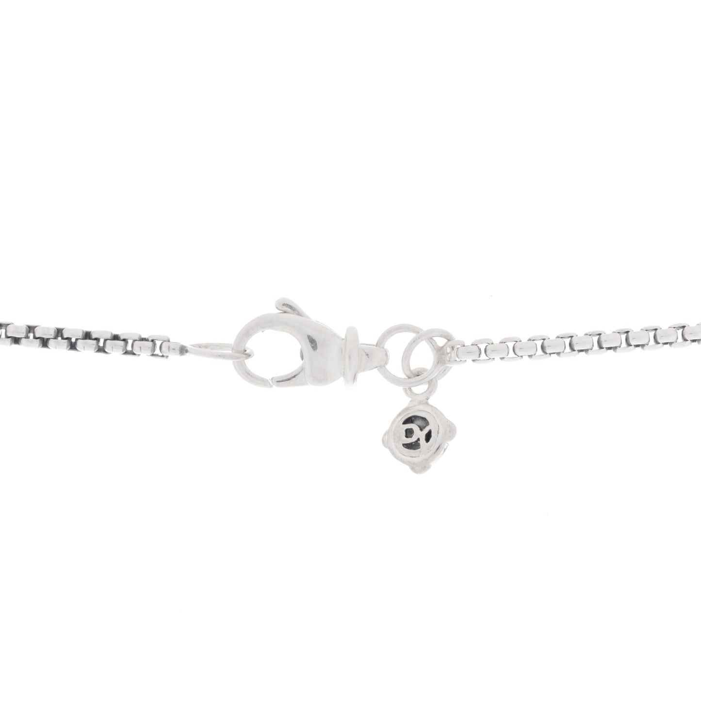 Sterling Silver Blue Sapphire Cable Disc Necklace
