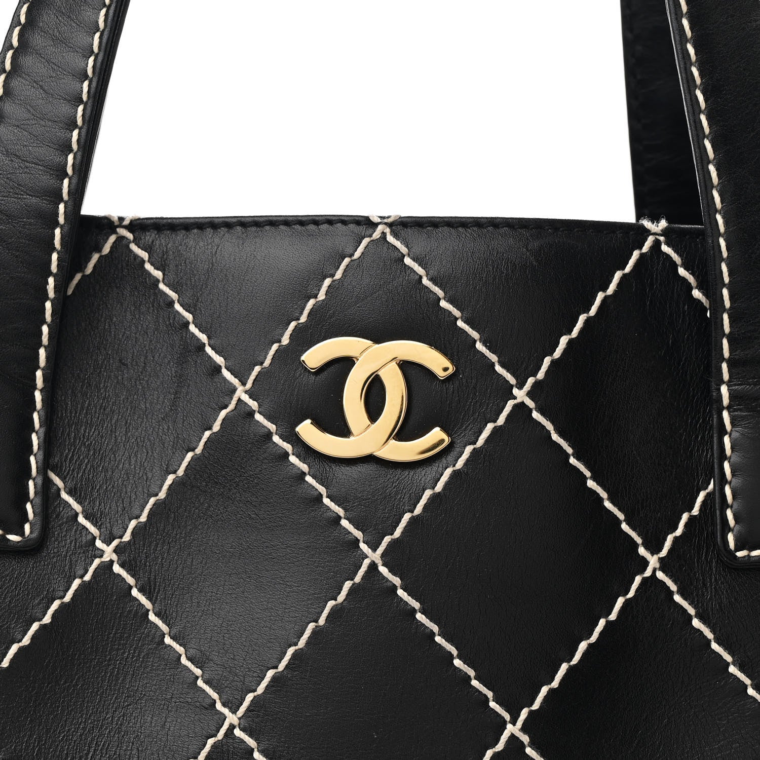 Chanel Calfskin Wild Stitch Large Tote Black 8 of 11