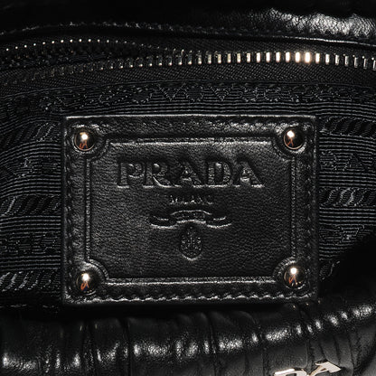 Prada Nappa Drapes Shoulder Bag Nero Black 7 of 28