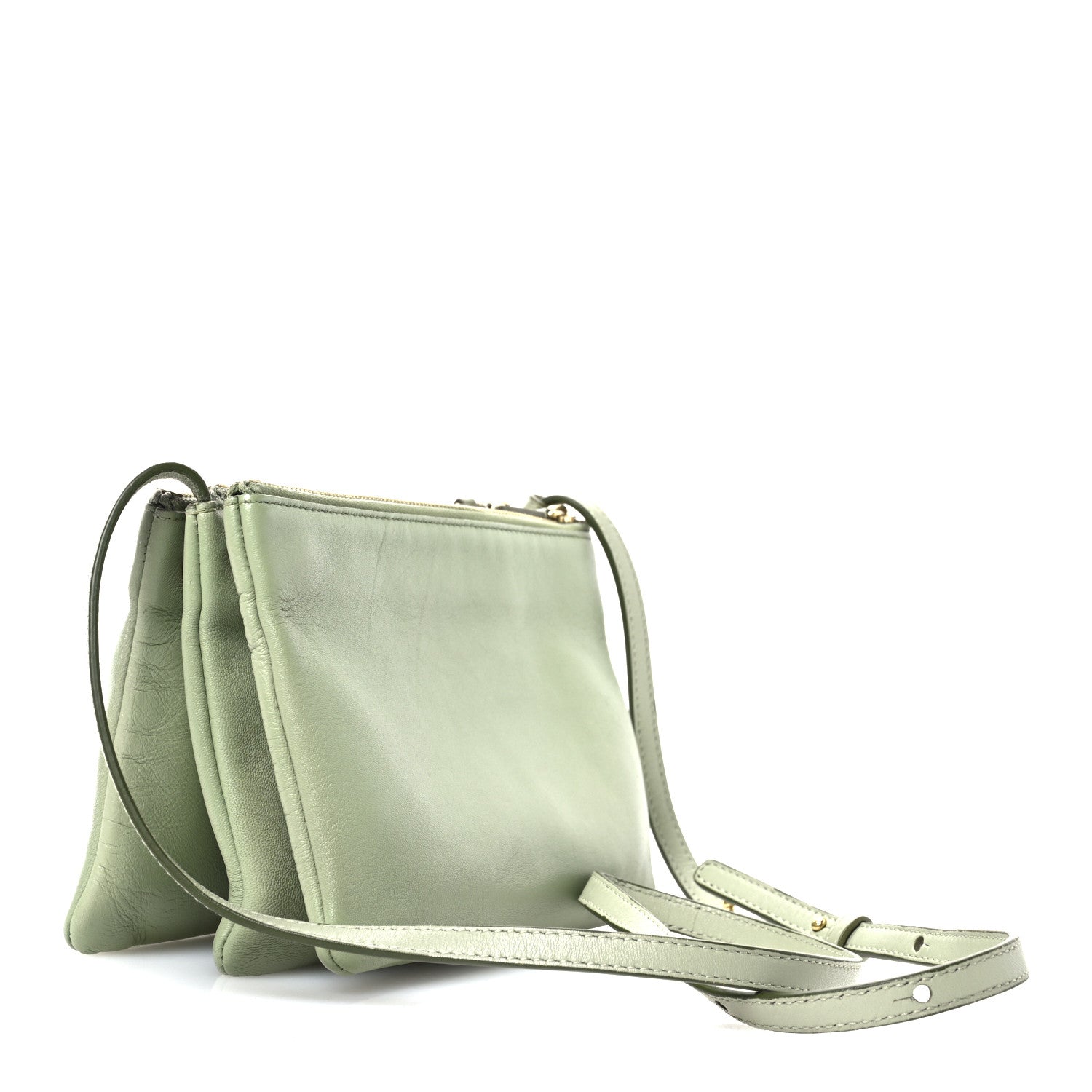 Celine Lambskin Small Trio Crossbody Bag Pistachio 3 of 10