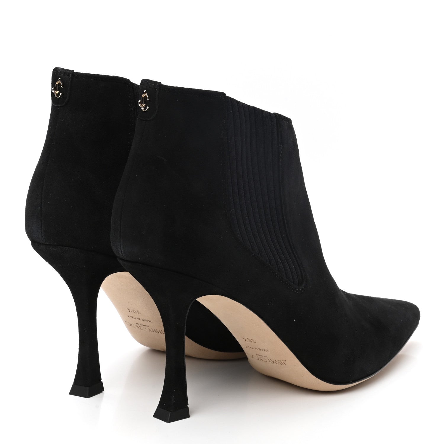 Jimmy Choo Suede Maiara 90 Ankle Boots 39.5 Black 4 of 9