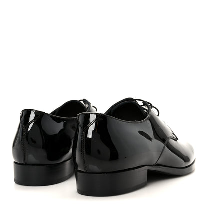 Saint Laurent Patent Baltimora Lace Up Derby Shoes 39.5 Black 5 of 9