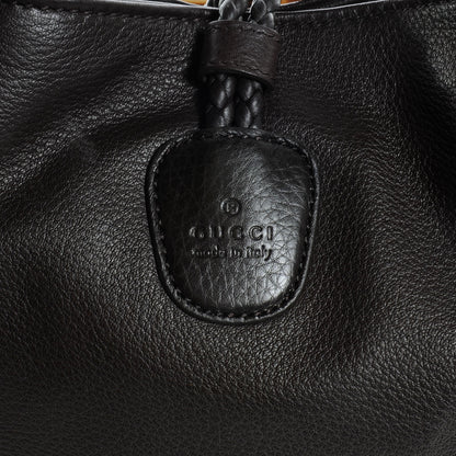 Gucci Deerskin Large Hip Bamboo Shoulder Bag Dark Cocoa 5 of 8