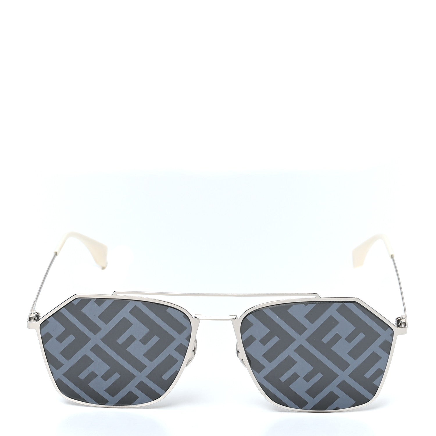 Fendi Metal Aviator Sunglasses FFM0022/S Silver 2 of 7