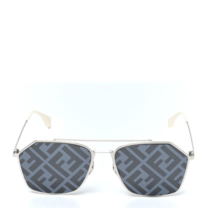 Fendi Metal Aviator Sunglasses FFM0022/S Silver 2 of 7