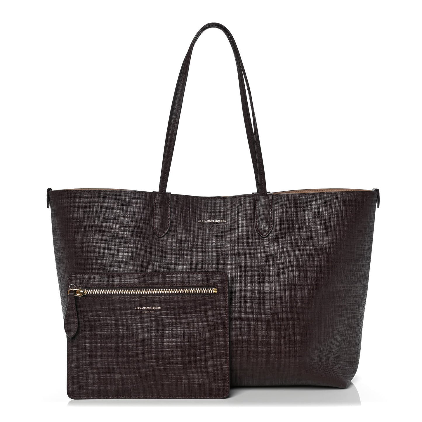 Saffiano Shopper Tote Burgundy
