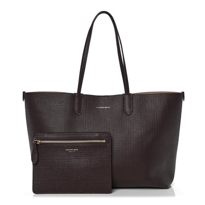 Alexander McQueen Saffiano Shopper Tote Burgundy 1 of 8