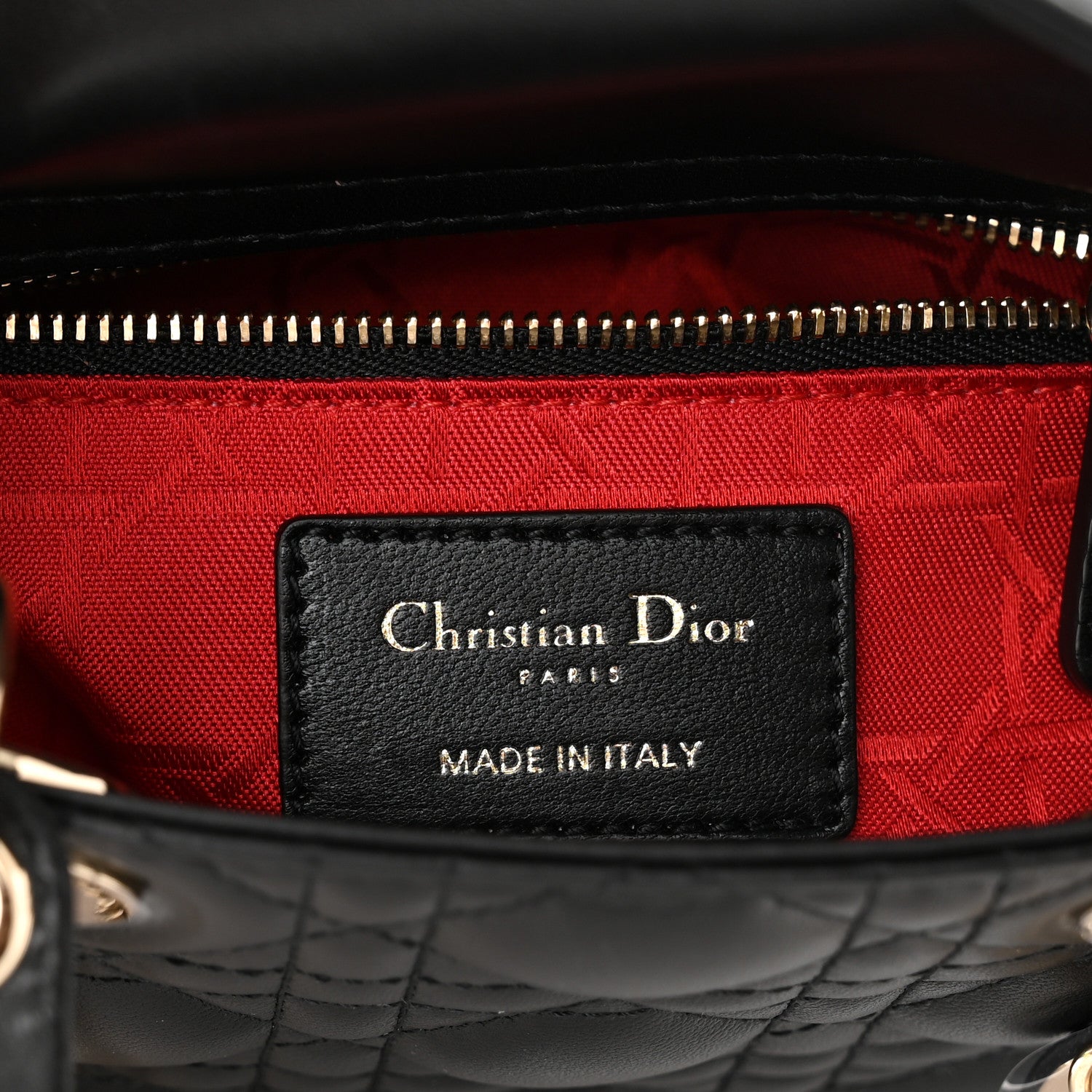 Christian Dior Lambskin Cannage Mini Lady Dior Black 6 of 11
