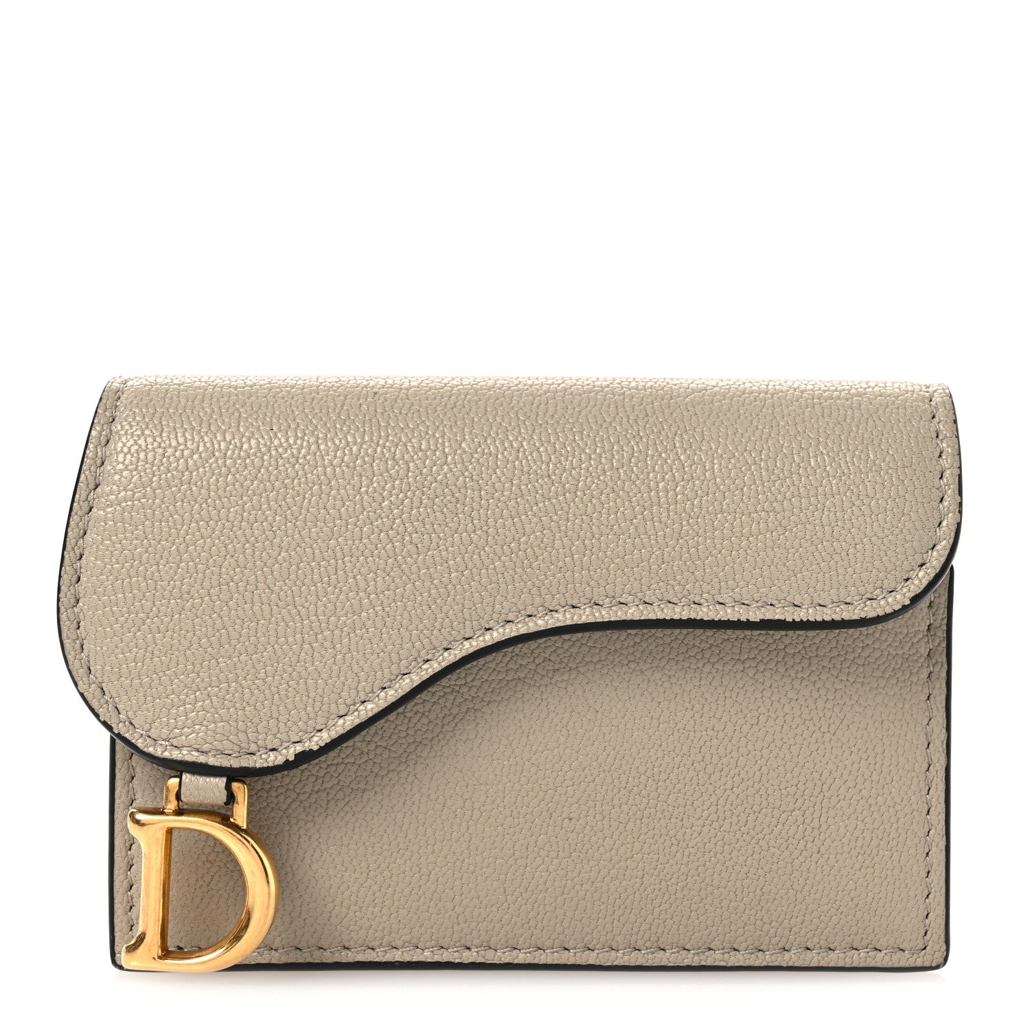 Christian Dior Goatskin Saddle Card Holder Corda 1 of 9