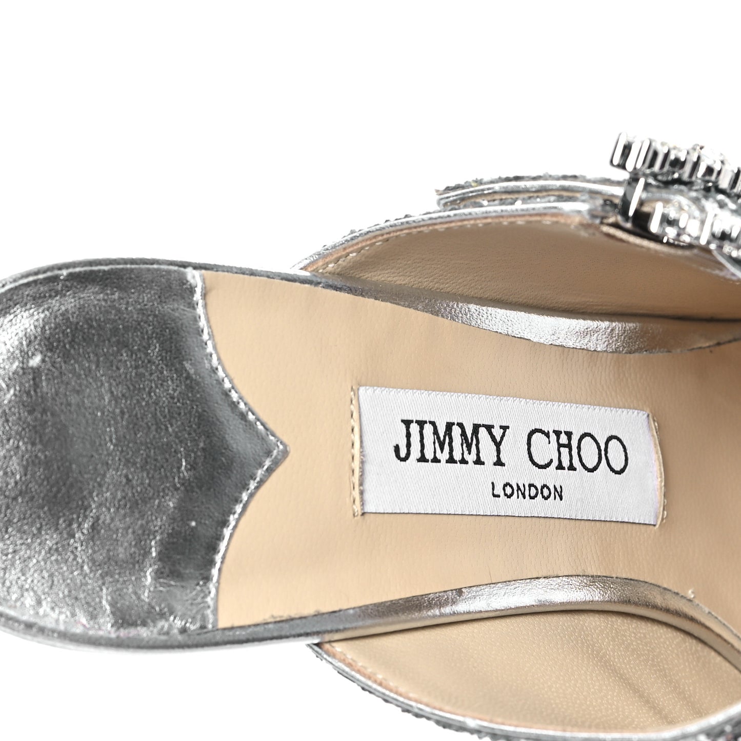 Coarse Glitter Fabric Cherisi 85 Pumps 39 Silver