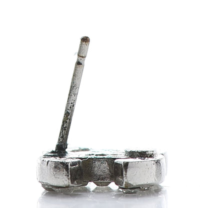 Chanel Crystal Mini Timeless CC Earrings Silver 6 of 7