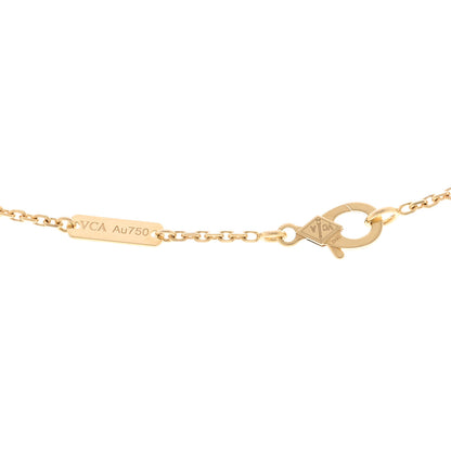 Van Cleef & Arpels 18K Yellow Gold Mother of Pearl Vintage Alhambra Pendant Necklace 4 of 4