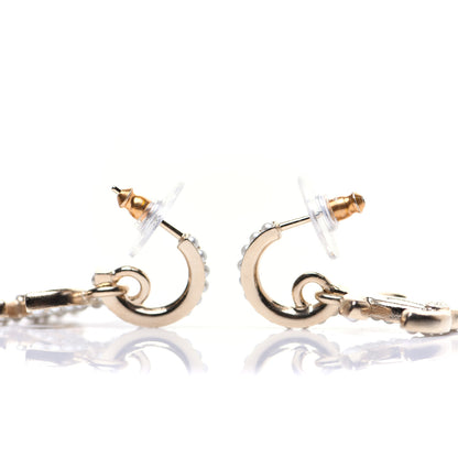 Chanel Pearl CC Hoop Drop Earring Gold 7 of 9