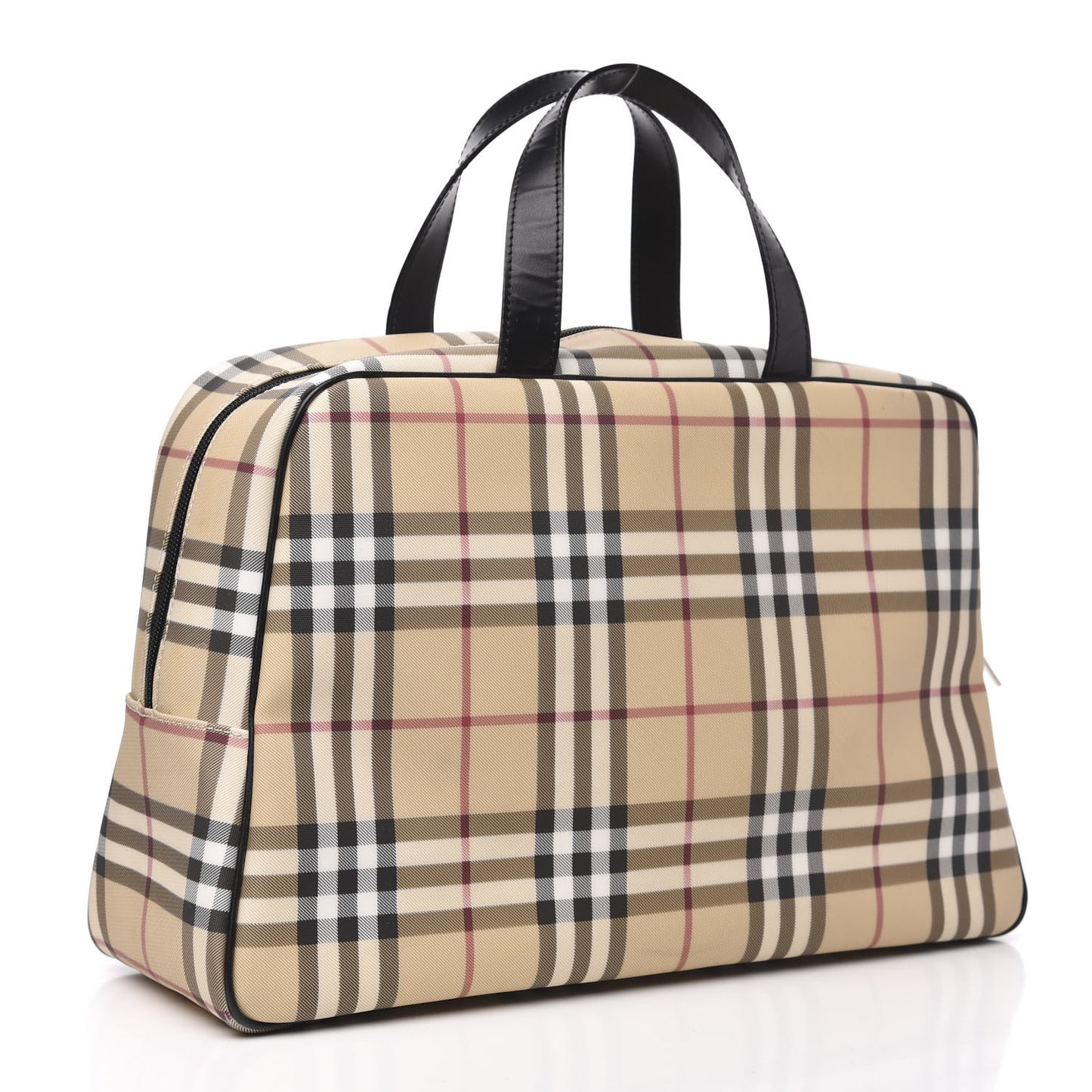 Canvas House Check Top Handle Bag Black