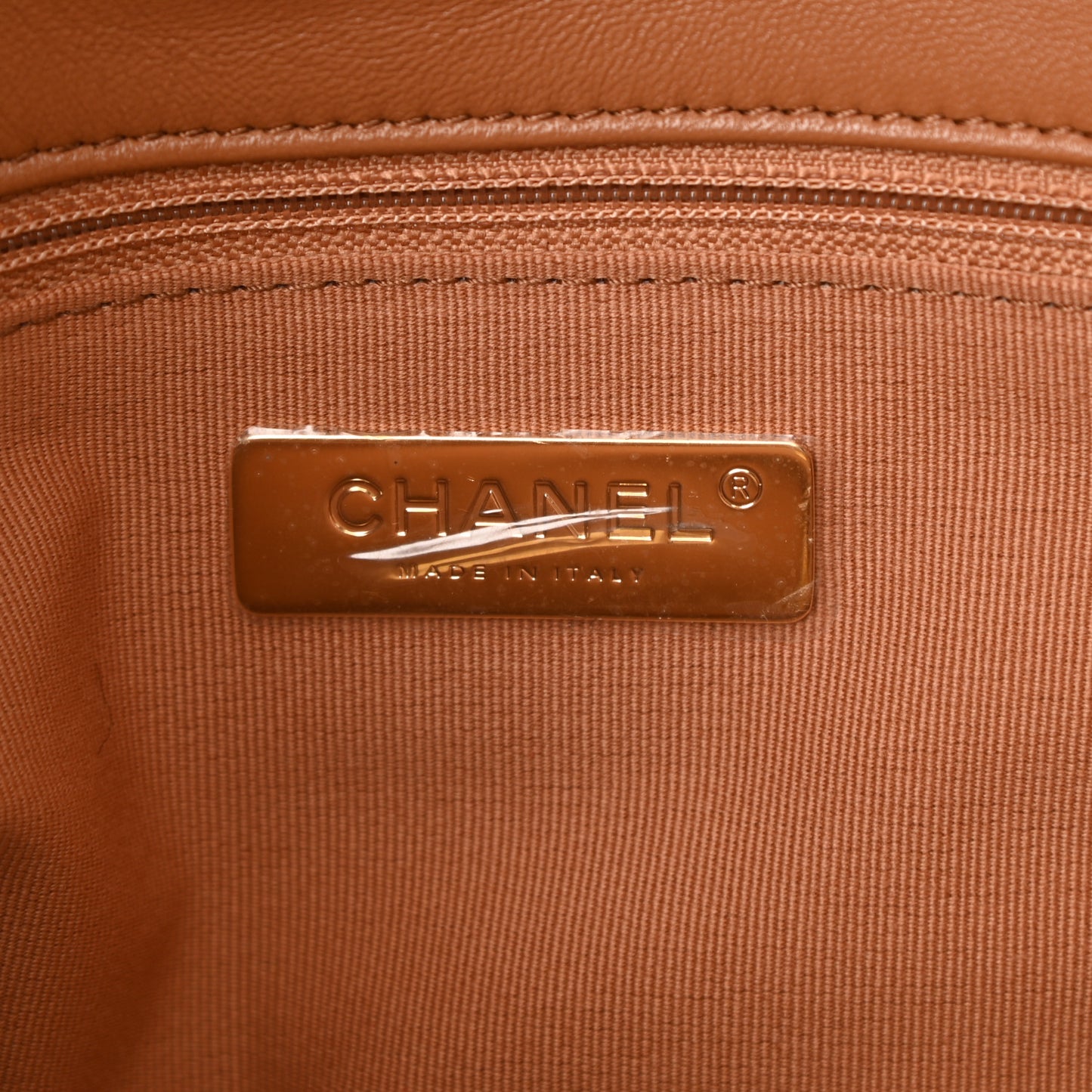 Lambskin Quilted Medium Chanel 19 Flap Brown