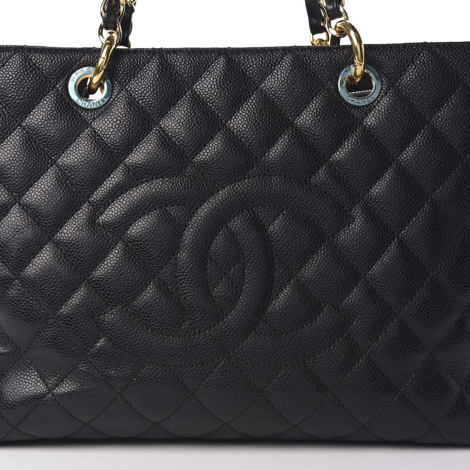 Chanel Caviar Quilted Grand Shopping Tote GST Black 10 of 11