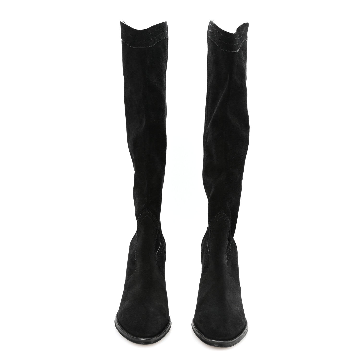 Saint Laurent Kate 105 Western Knee High Boots 38 Black 2 of 7