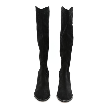 Saint Laurent Kate 105 Western Knee High Boots 38 Black 2 of 7