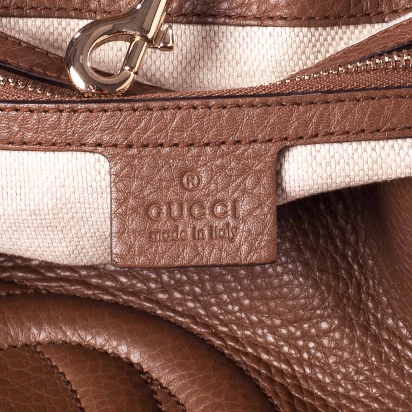 Pebbled Calfskin Medium Soho Chain Shoulder Bag Dusty Blush
