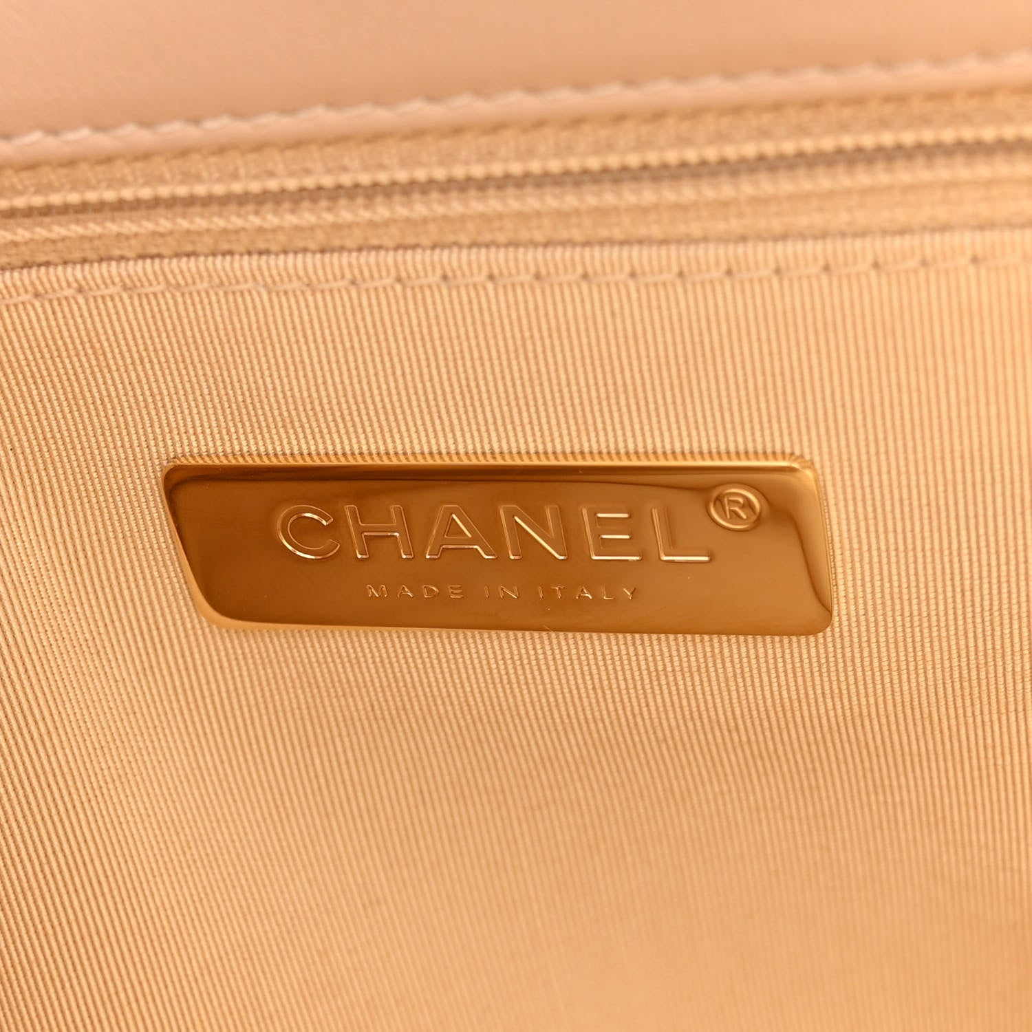 Chanel Lambskin Quilted Large Chanel 19 Flap Beige 6 of 10