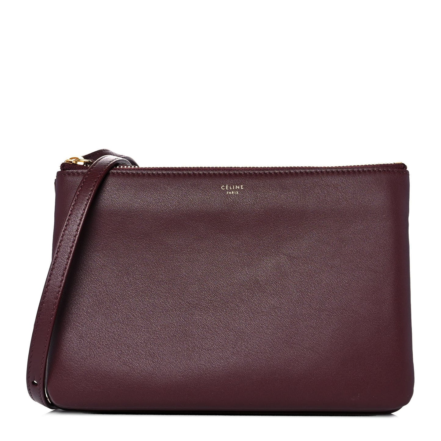 Smooth Lambskin Small Trio Crossbody Bag Burgundy