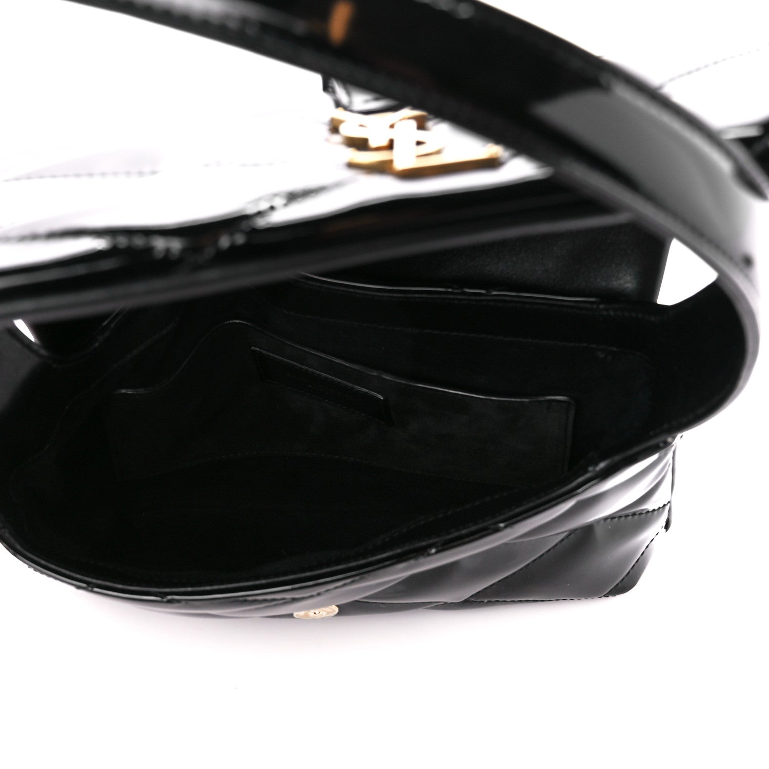 Saint Laurent Patent Quilted Le 57 Diamond Shoulder Bag Black 5 of 10
