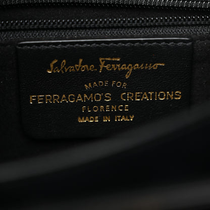Salvatore Ferragamo Brushed Off Calfskin Iconic Top Handle Bag Black 6 of 12