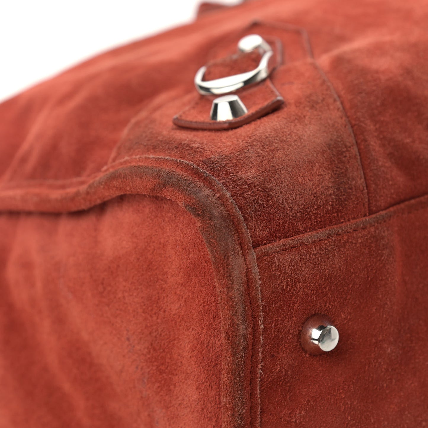 Baby Daim Suede Classic Hardware Silver Work Chataigne