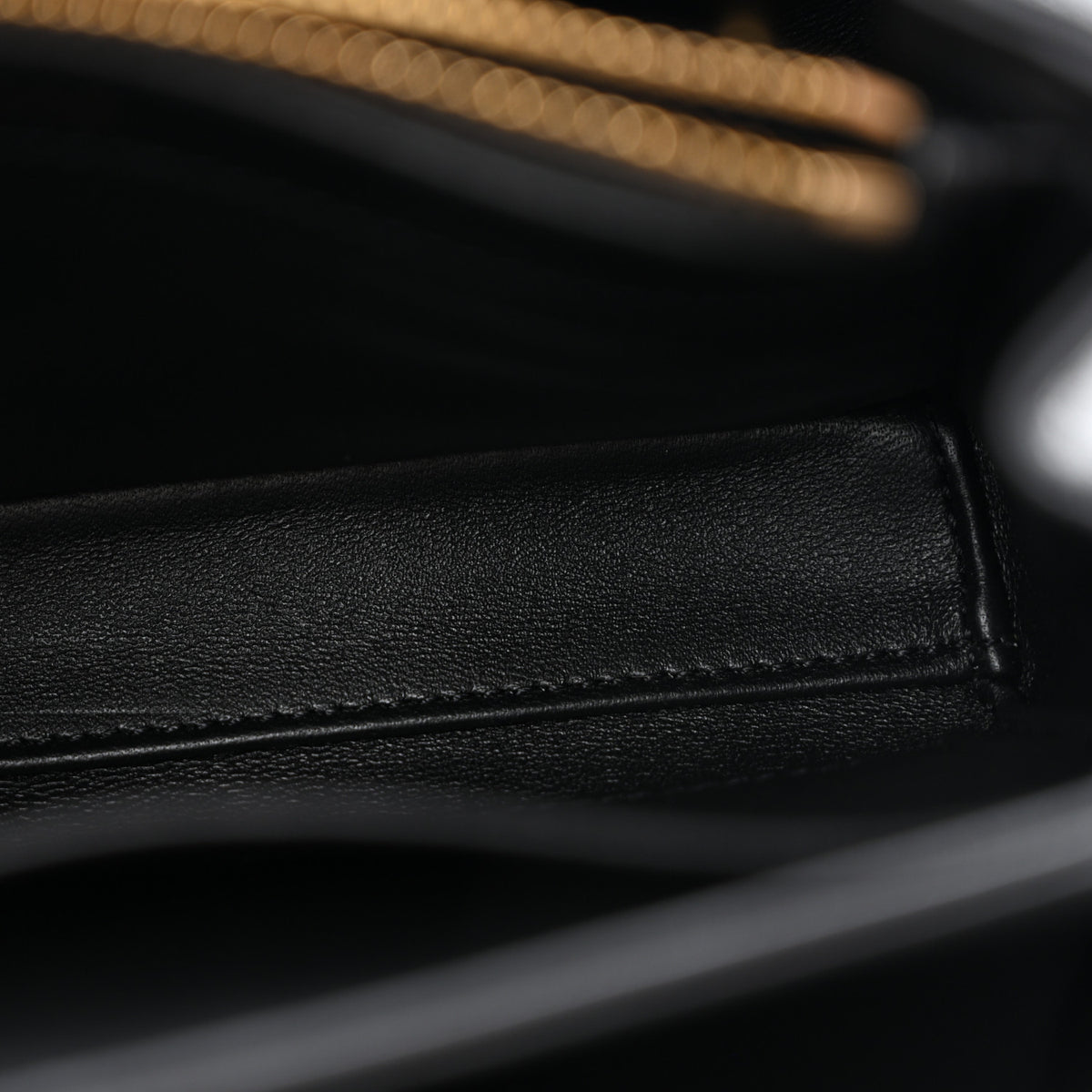 Satinated Calfskin Mini 16 Top Handle Bag Black
