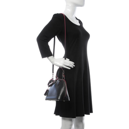 Louis Vuitton Epi Alma BB Black Hot Pink 2 of 8