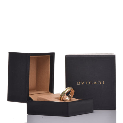 Bulgari 18K Yellow Gold Peridot B.Zero1 Band Ring 57 8 7 of 7