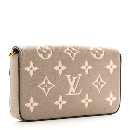 Louis Vuitton Empreinte Monogram Giant Felicie Pochette Tourterelle Creme 4 of 12