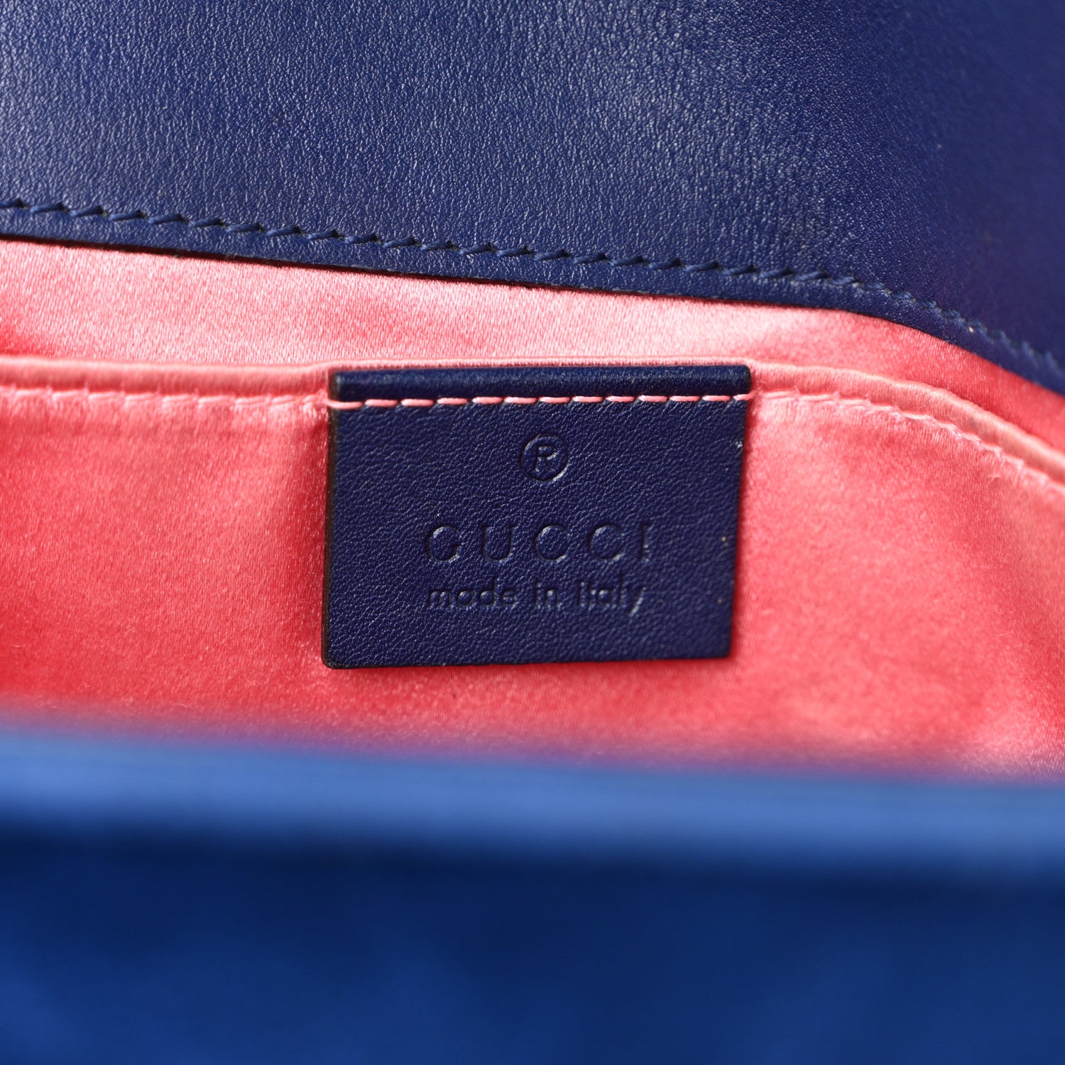 Gucci Velvet Matelasse Mini GG Marmont Shoulder Bag Cobalt Blue 6 of 14